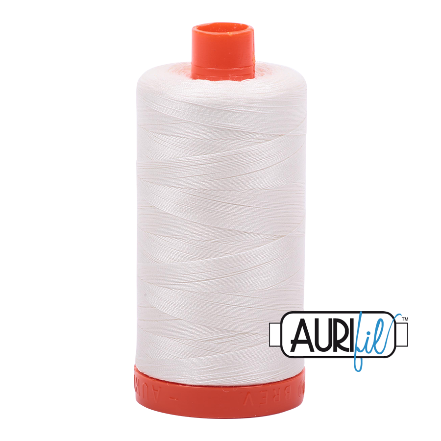 Aurifil cotton thread 50wt 2026 chalk