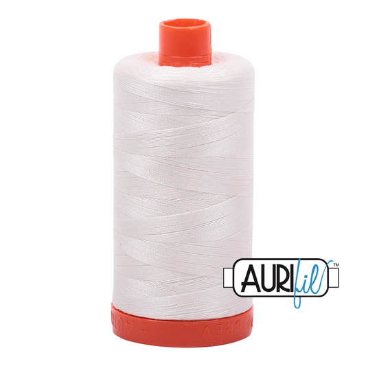 Aurifil cotton thread 50wt 2026 chalk
