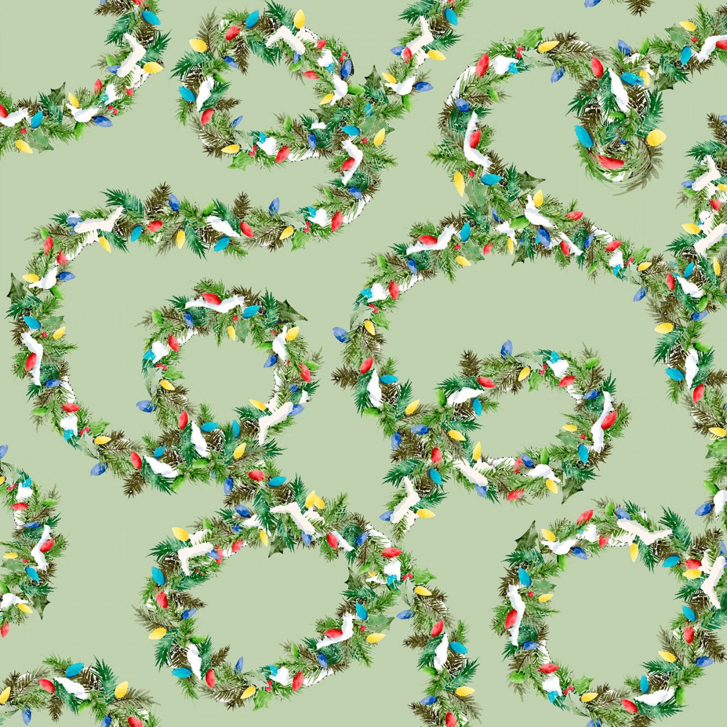 Winter Village - pine garland