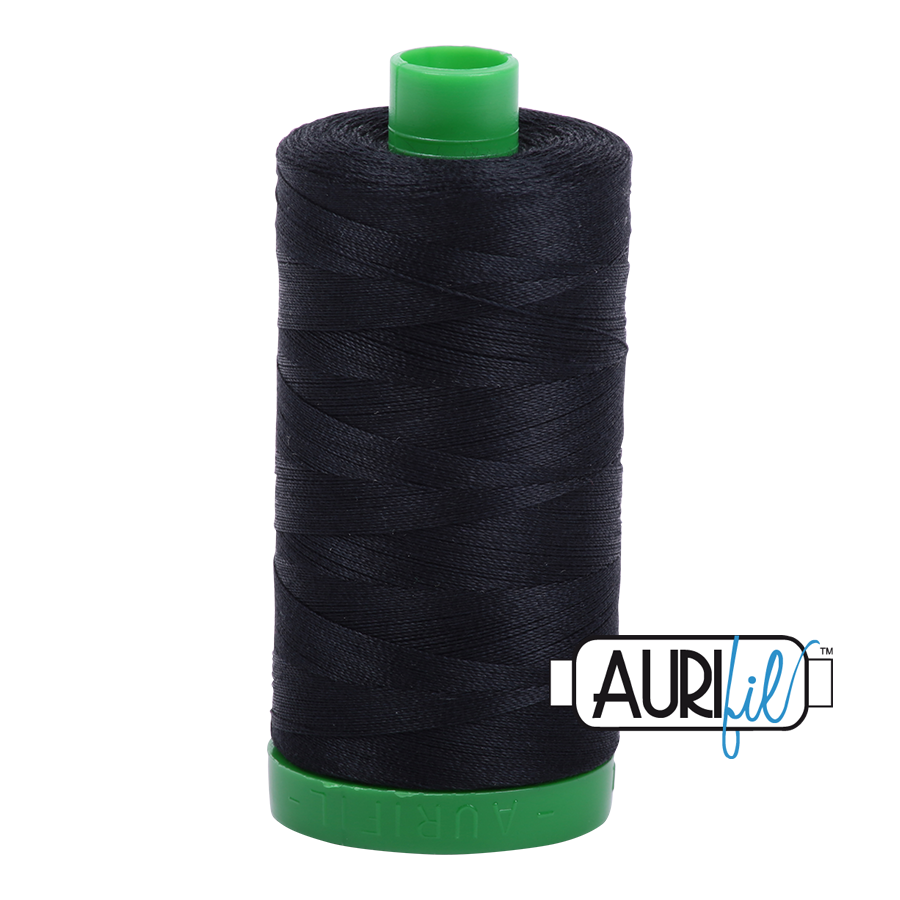 Aurifil cotton thread 40 weight black 2692