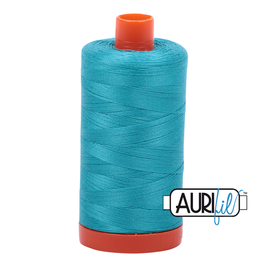 Aurifil cotton thread 50WT 2810 turquiose teal
