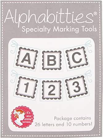 Alphabitties - speciality quilt marking tools - grey