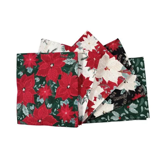 Winter Poinsettia - fat quarter bundle