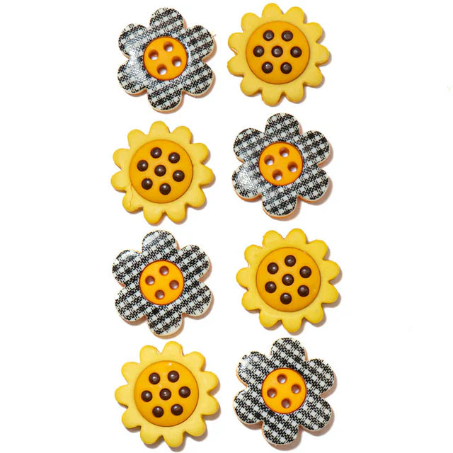 Country Sunshine sunflower buttons
