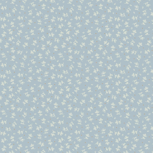 Grandma's Quilts - small flowers on blue