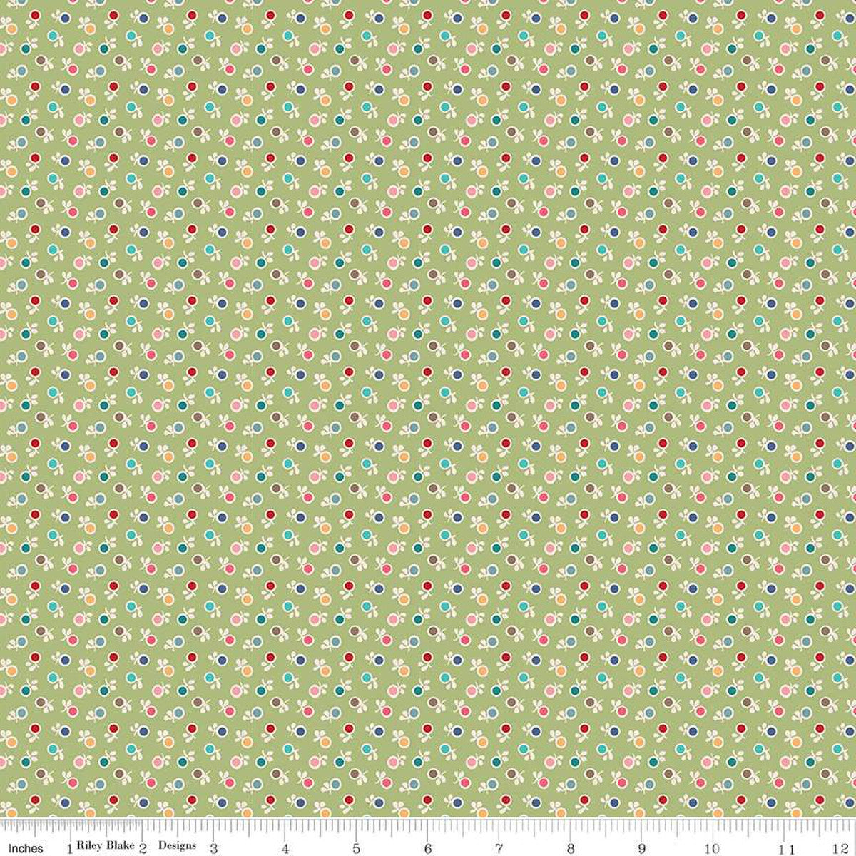 Lori Holt Bee Dots -lettuce C14166