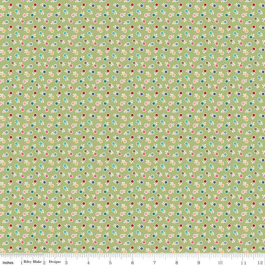 Lori Holt Bee Dots -lettuce C14166