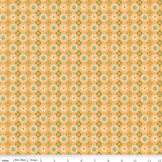 Lori Holt Piece & Plenty marigold blossom 15873