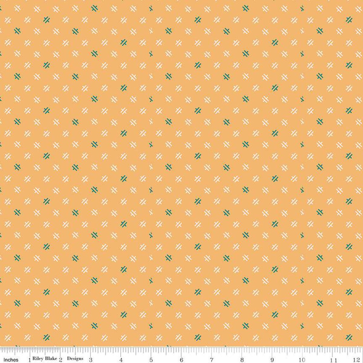 Lori Holt Piece & Plenty marigold weave 15889