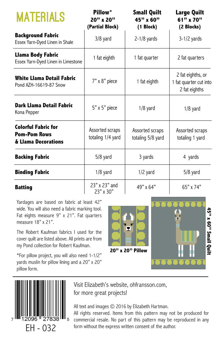 Lloyd and Lola - quilt pattern- Elizabeth Hartman