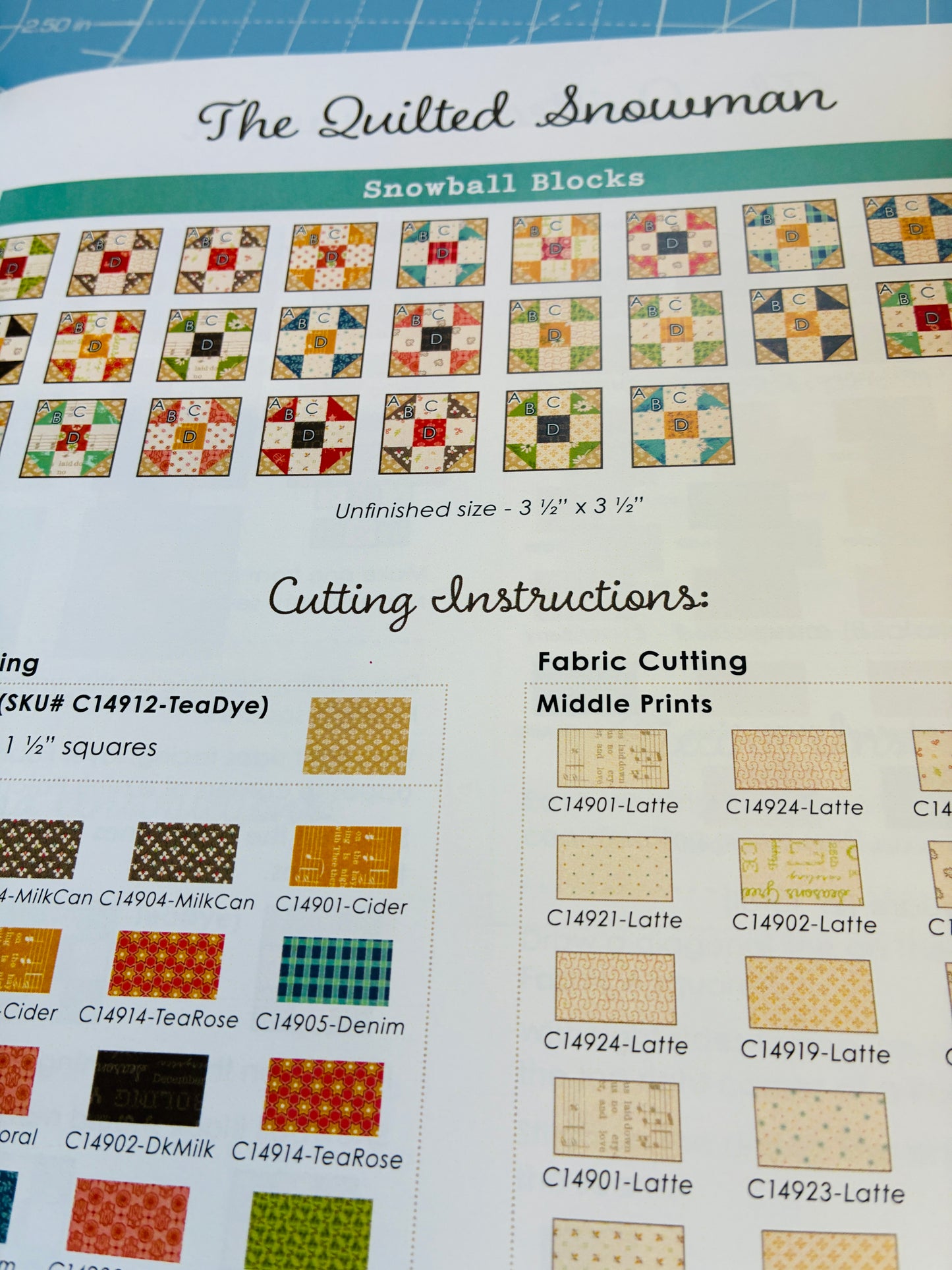 Lori Holt - The Quilted Snowman pattern