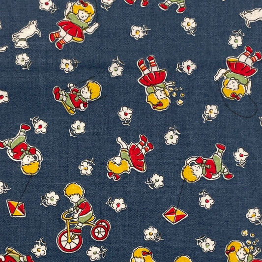 Happy Messages - navy feedsack style