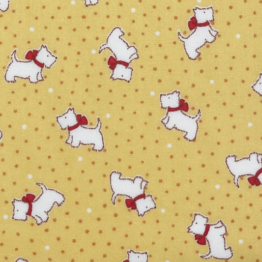 Happy Messages - little dogs on yellow