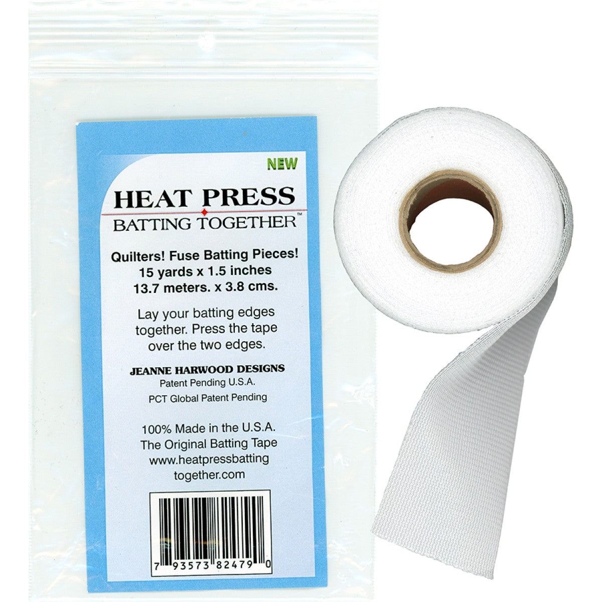 Heat press batting tape 1  1/2 inch width JH74