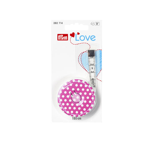 Retractable measure polka pink Prym Love P282714