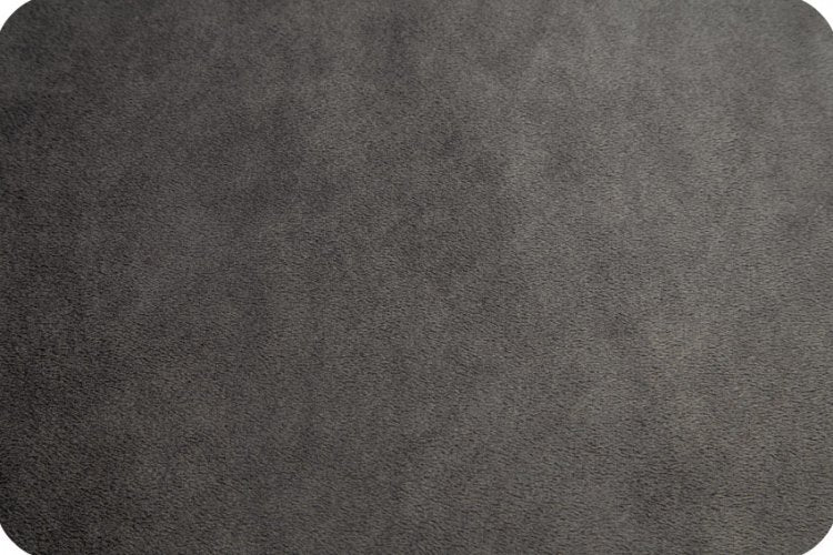 Shannon solid colour minky plush -Ash per half metre