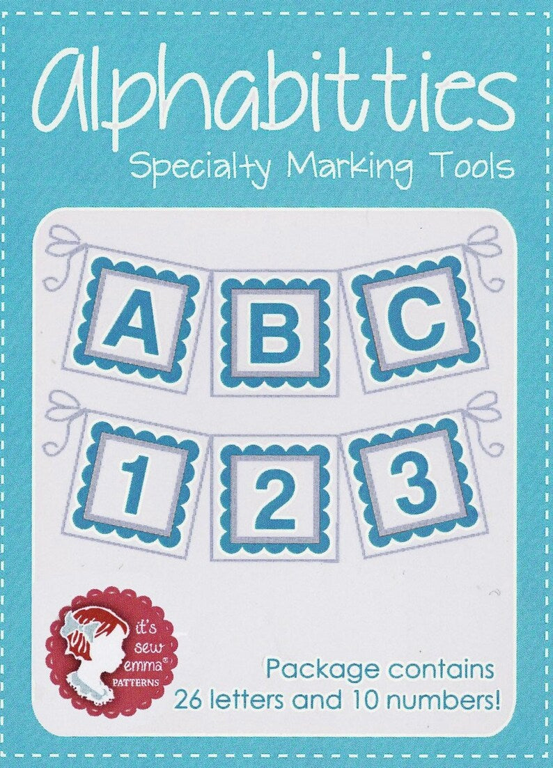 Alphabitties - speciality quilt marking tools - blue