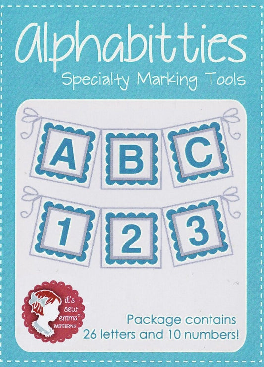 Alphabitties - speciality quilt marking tools - blue