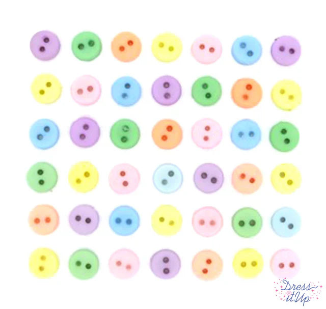 Tiny pastel buttons