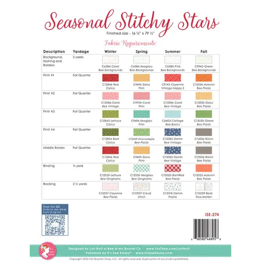Lori Holt - Stitchy Stars table runner pattern