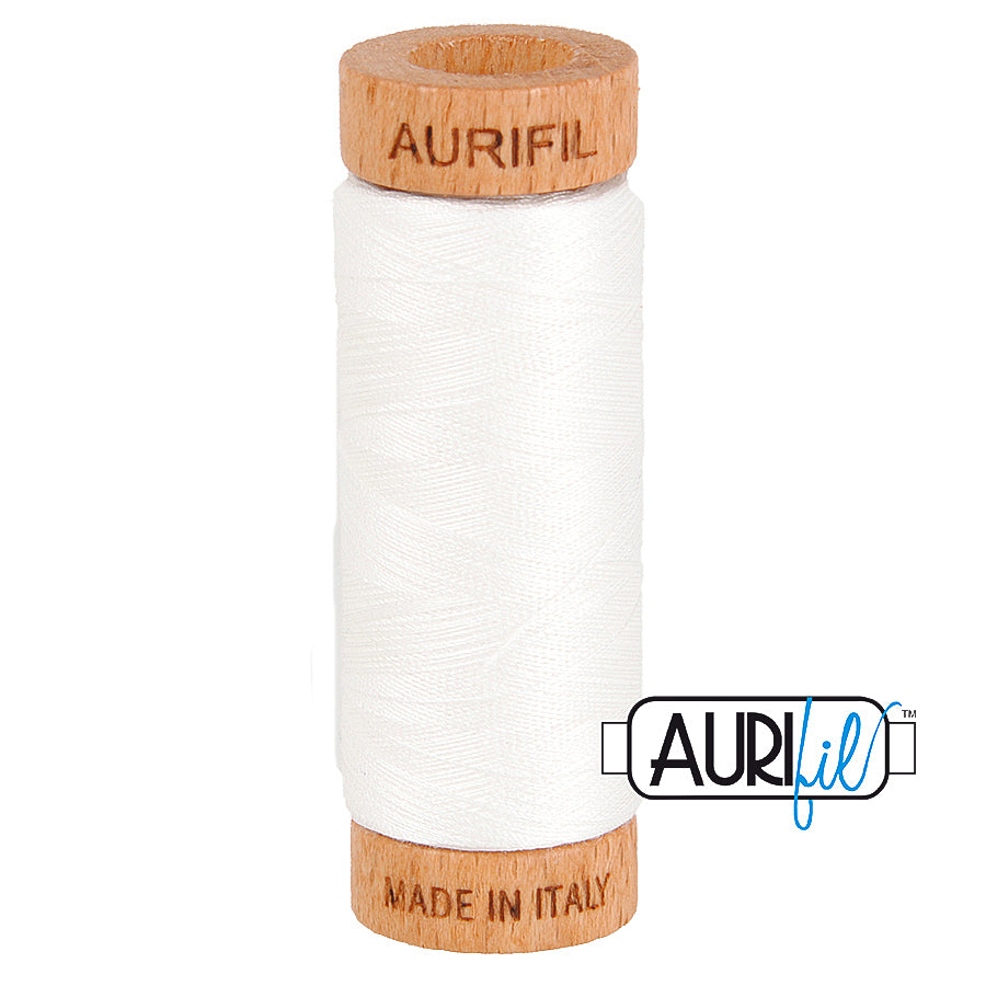 Aurifil 80 weight - natural white 2021