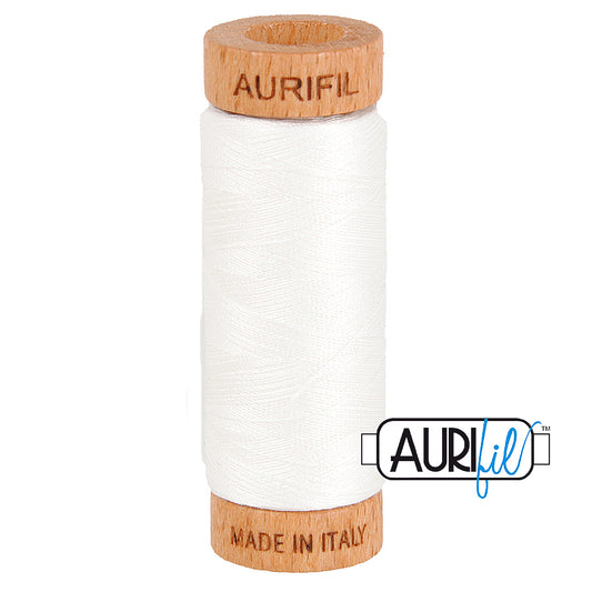 Aurifil 80 weight - natural white 2021