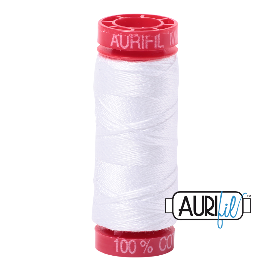 Aurifil 12 weight small spool - white 2024