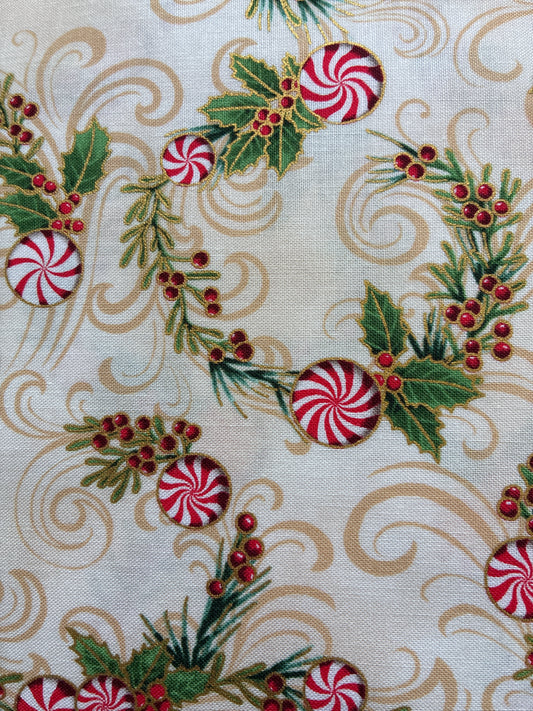Holiday Flourish - peppermint twist cream