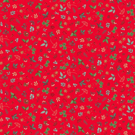 Good Tidings - sprigs on red