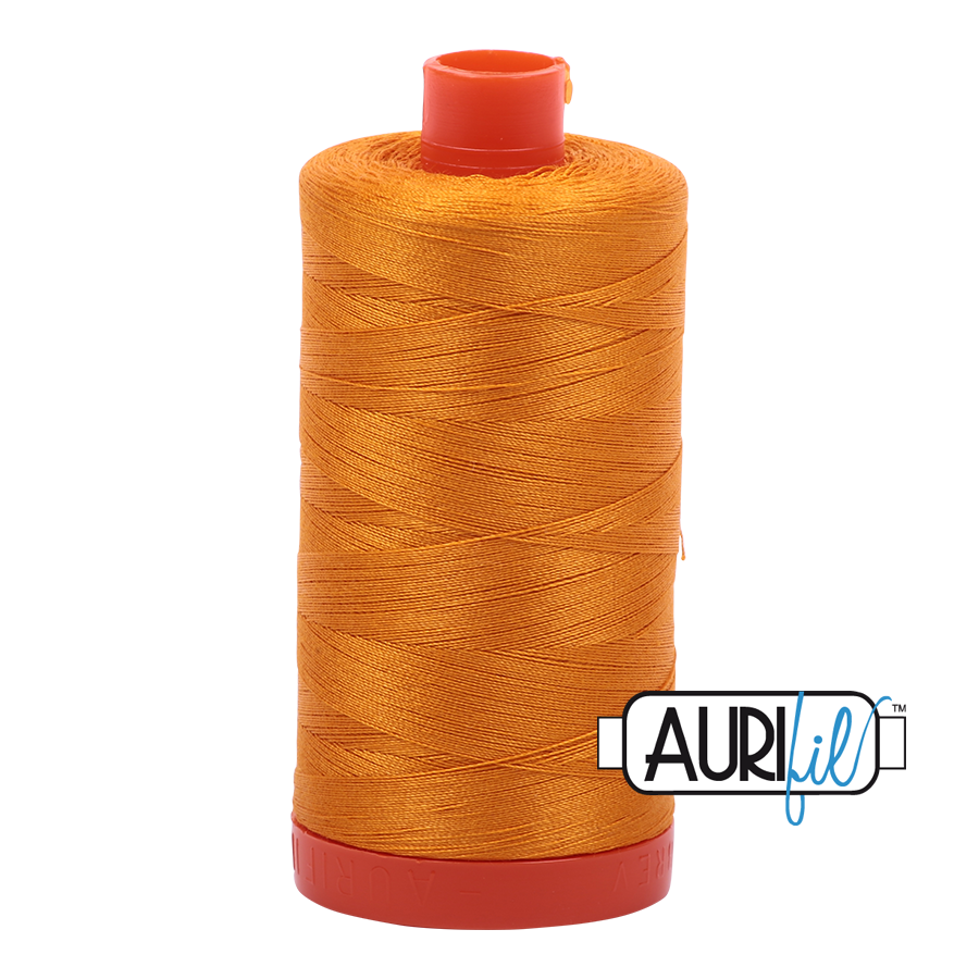 Aurifil cotton thread 50WT 2145 yellow orange