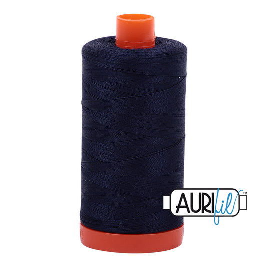 Aurifil cotton thread 50WT 2785 very dark navy