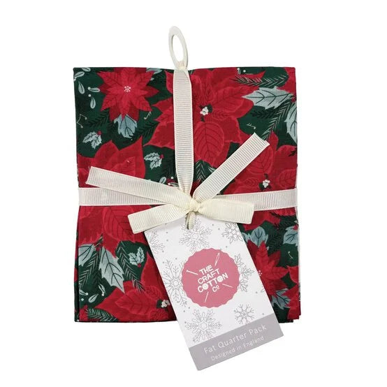 Winter Poinsettia - fat quarter bundle
