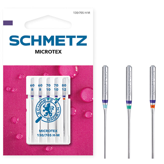 Schmetz microtex needles assorted 60,70,80  709747