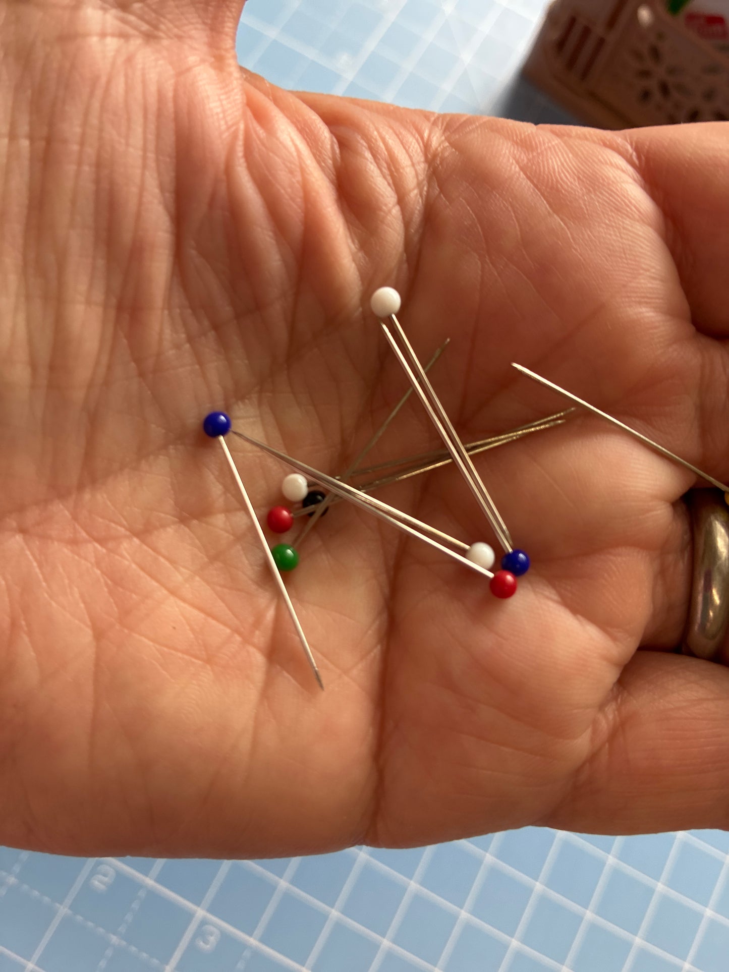 Glass headed pins