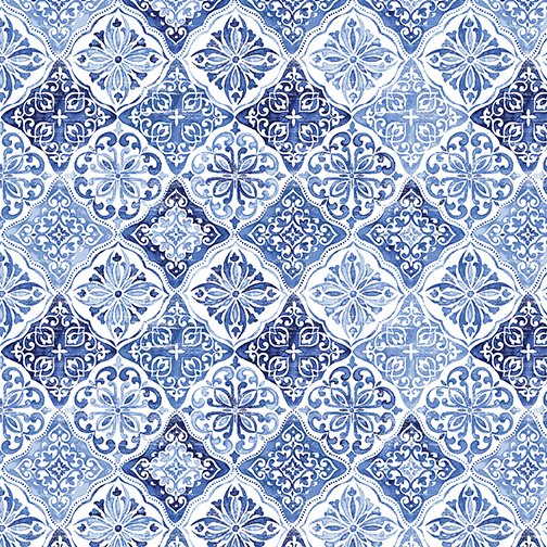 Blue and white elegance - tile squares