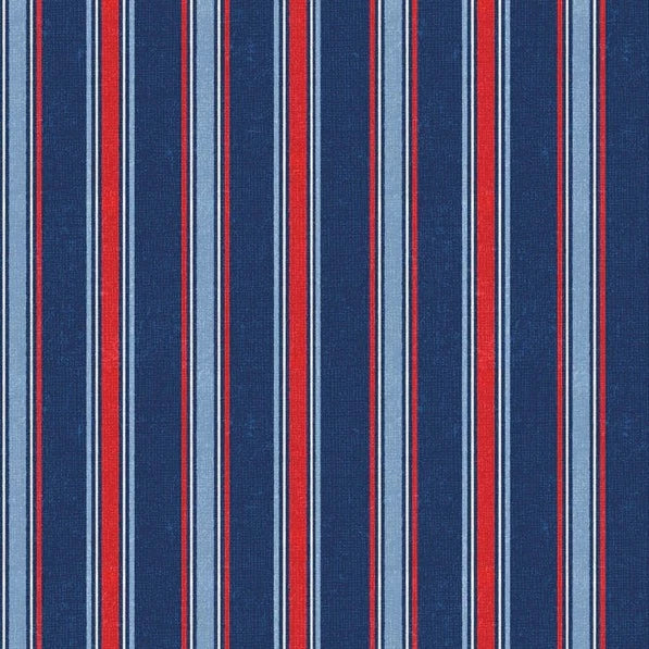 At the helm - nautical stripe