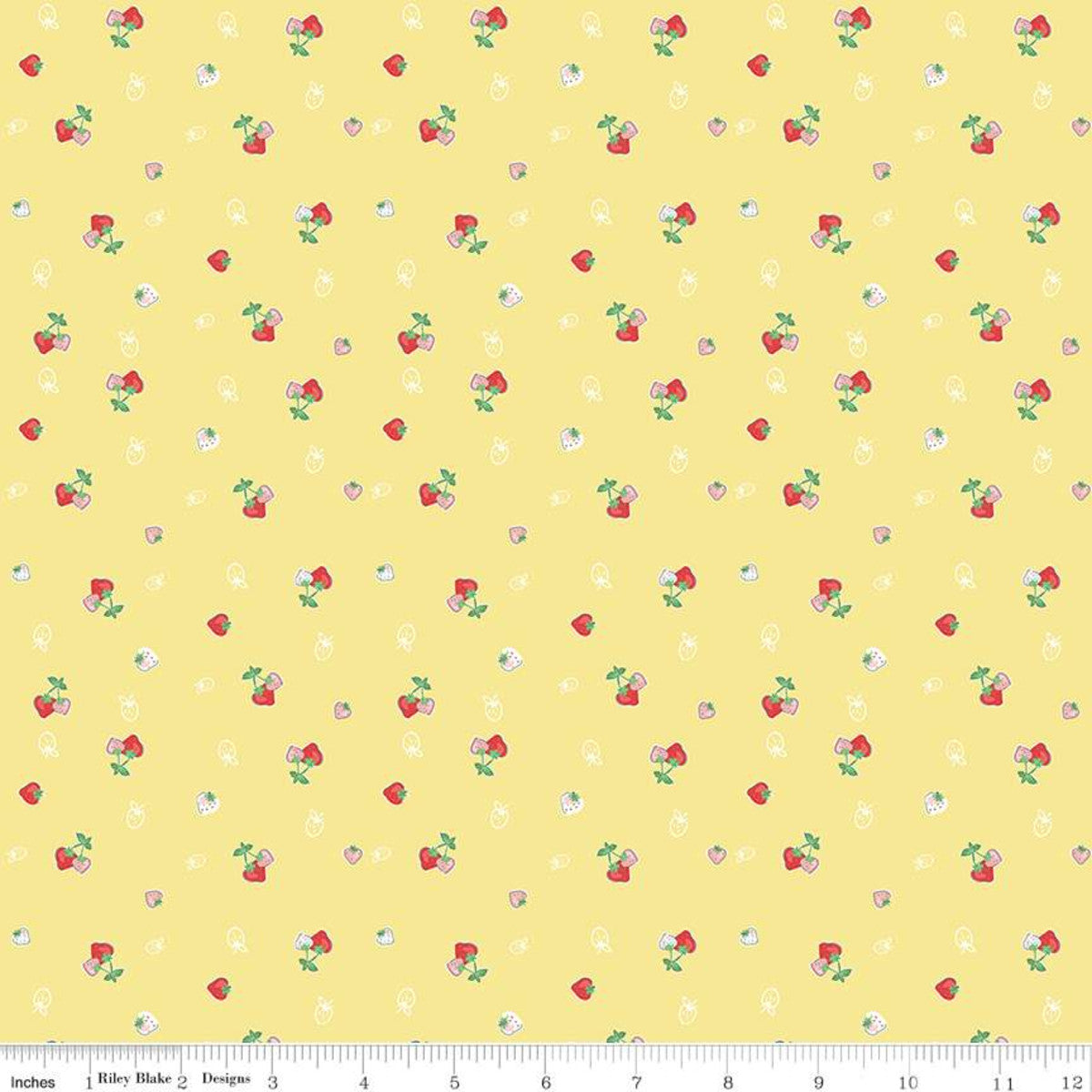 Quilt Fair strawberries on yellow