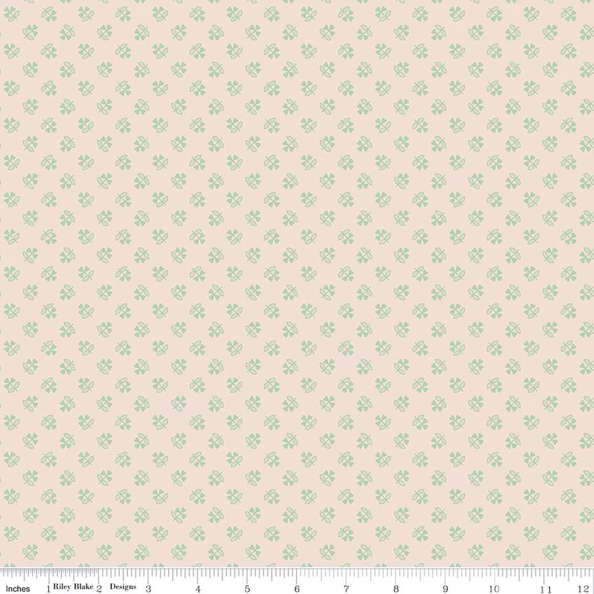 Lori Holt - Farmer's Daughter - clover background sage C17183