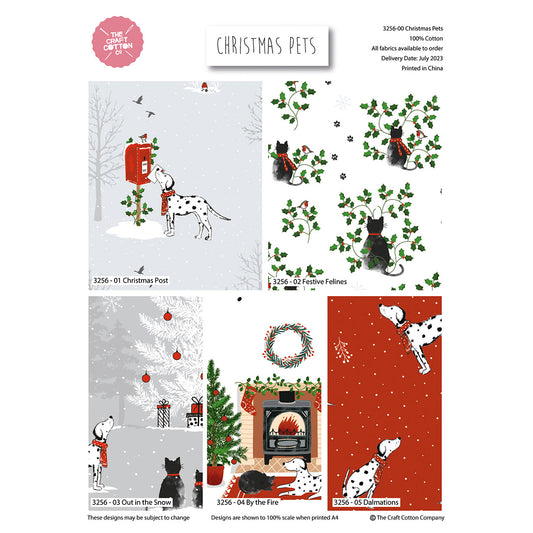 Christmas Pets - five fat quarters