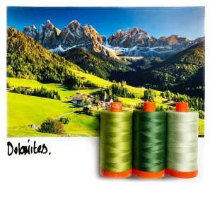 Aurifil Colour Builders 3 large 50 wt spools - Dolomite Green