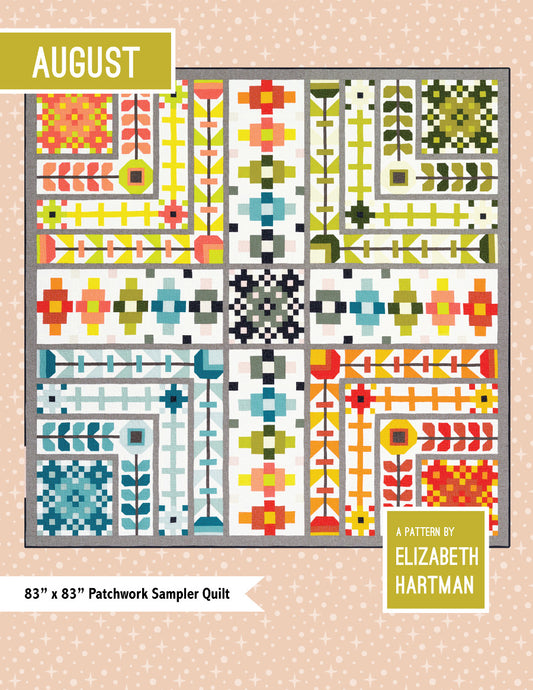 August - quilt pattern- Elizabeth Hartman