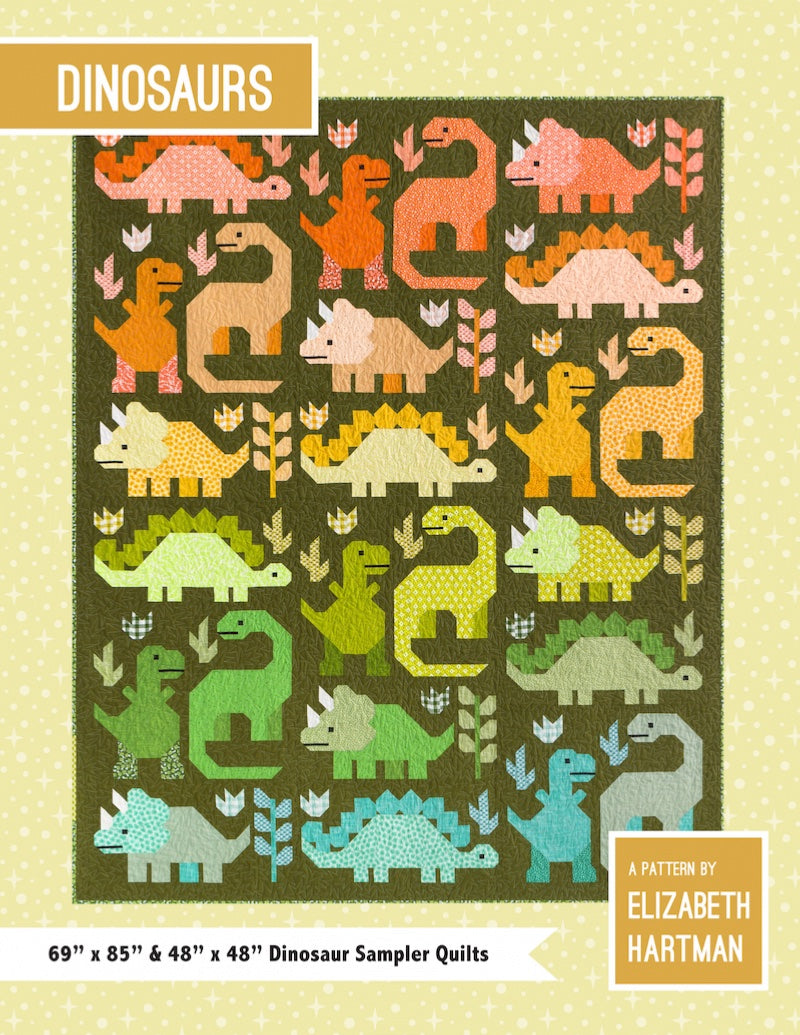Dinosaurs - quilt pattern- Elizabeth Hartman