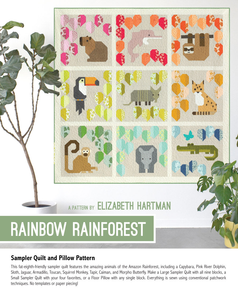 Rainbow Rainforest - quilt pattern- Elizabeth Hartman