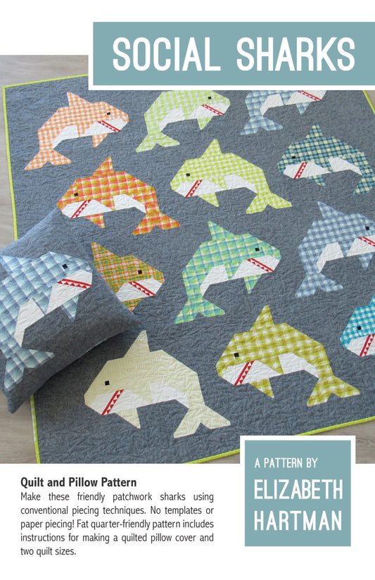 Social Sharks - quilt pattern- Elizabeth Hartman