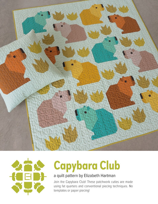 Capybara Club - quilt pattern -Elizabeth Hartman