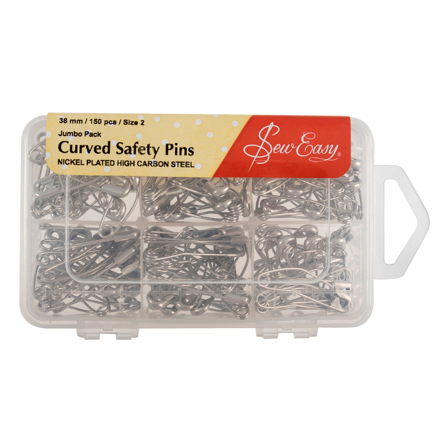 Curved safety pins