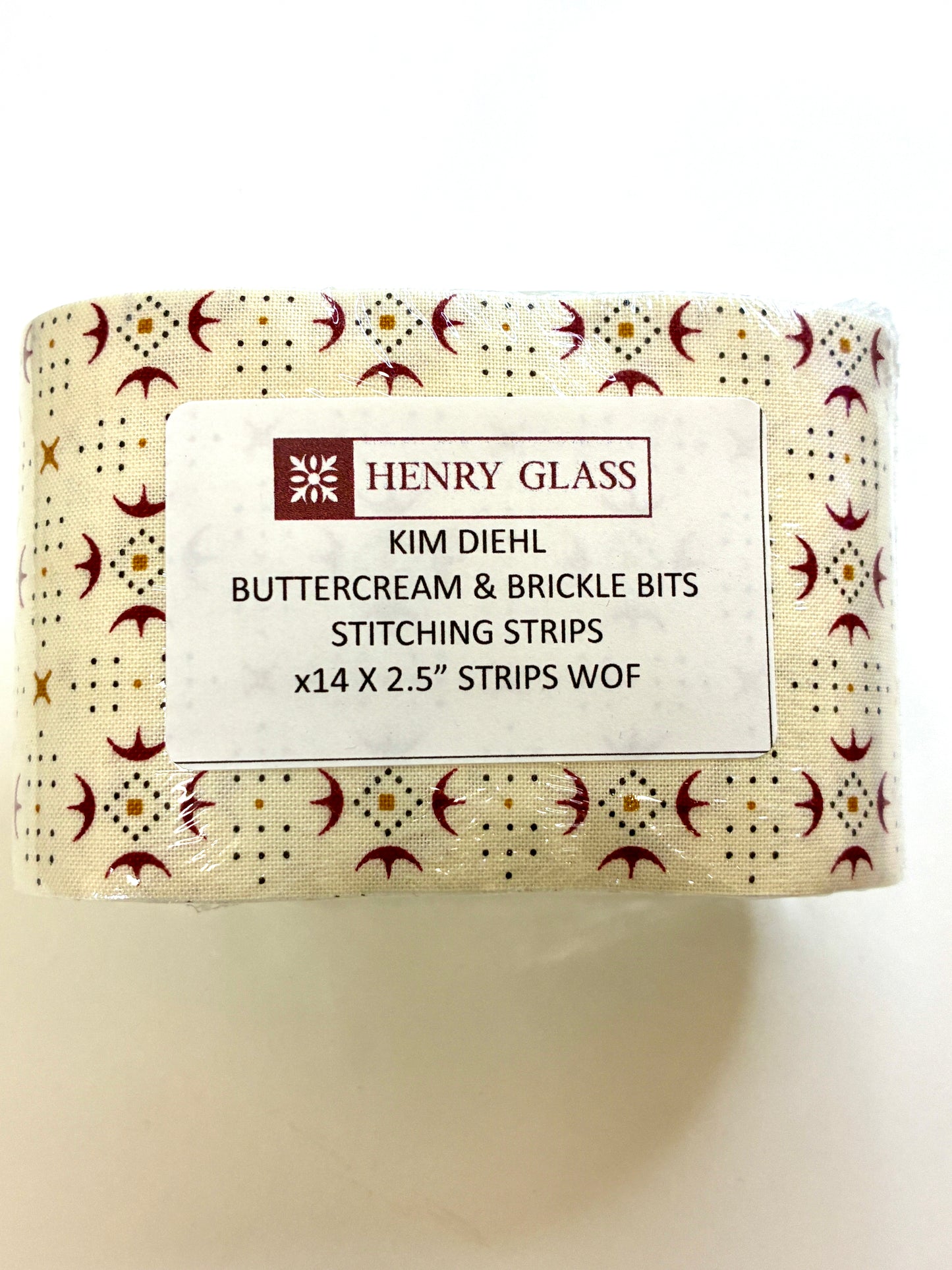 Buttercream & brickle bits stitching strips 2.5”