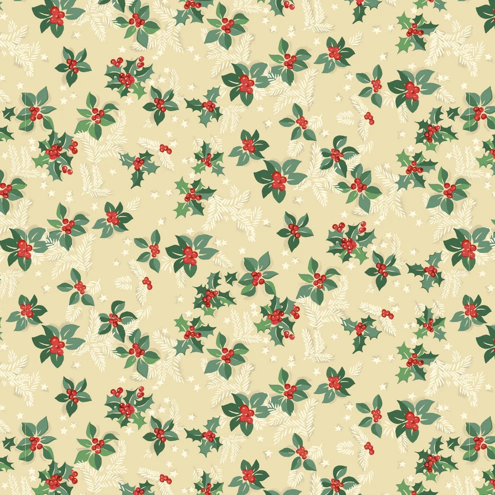 Greetings at Christmastide - holly
