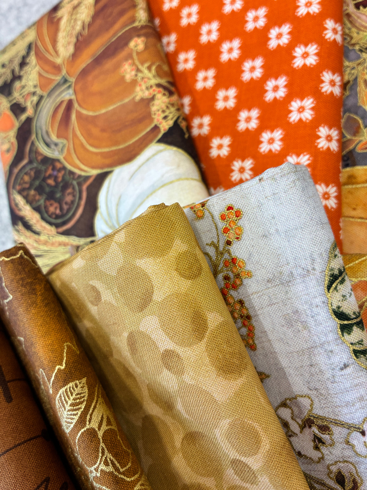 Fat quarter bundle- Pumpkin mix