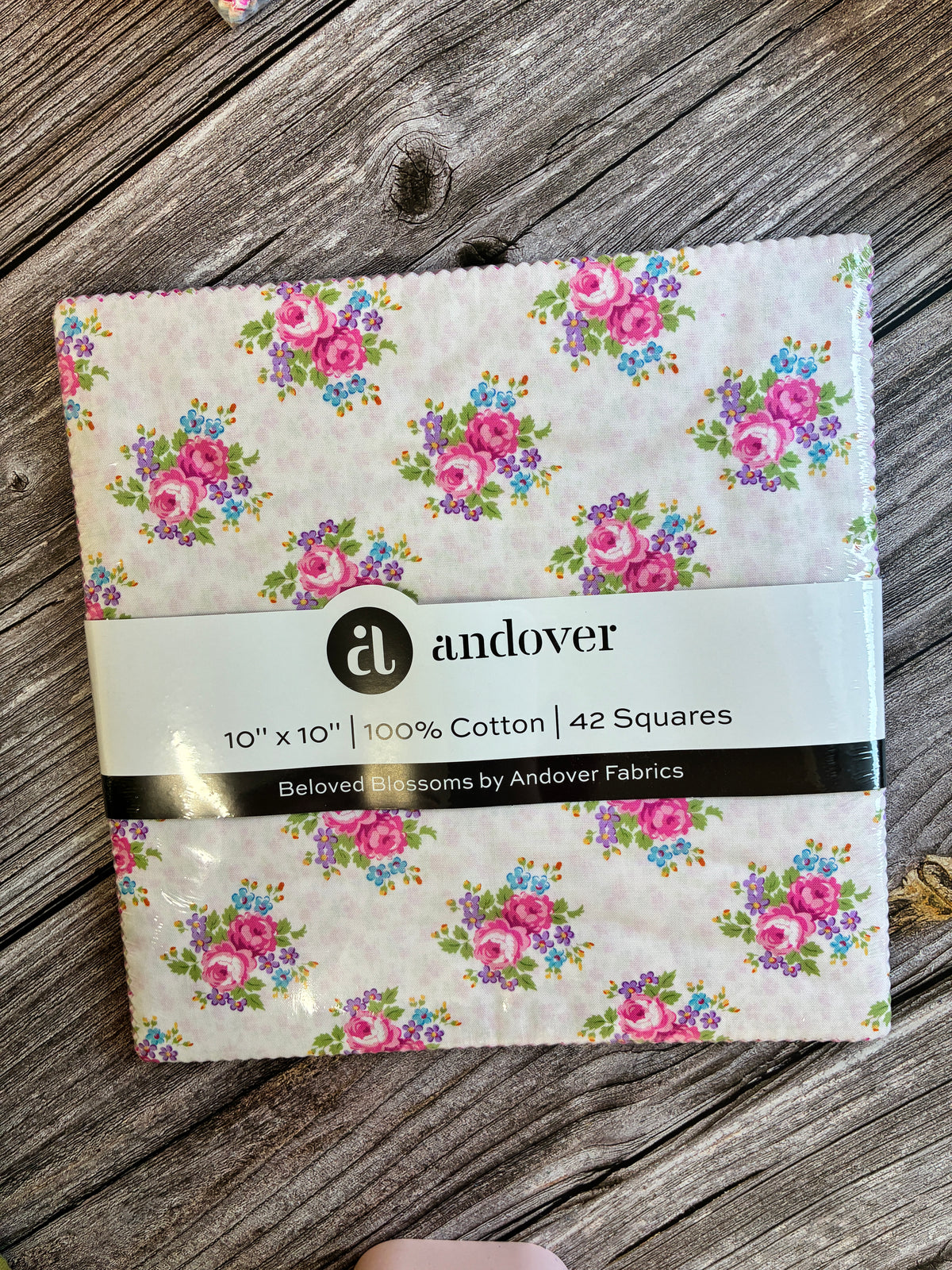 Beloved Blossoms - 10 x 10 inch squares- layer cake 42 squares